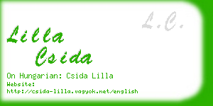 lilla csida business card